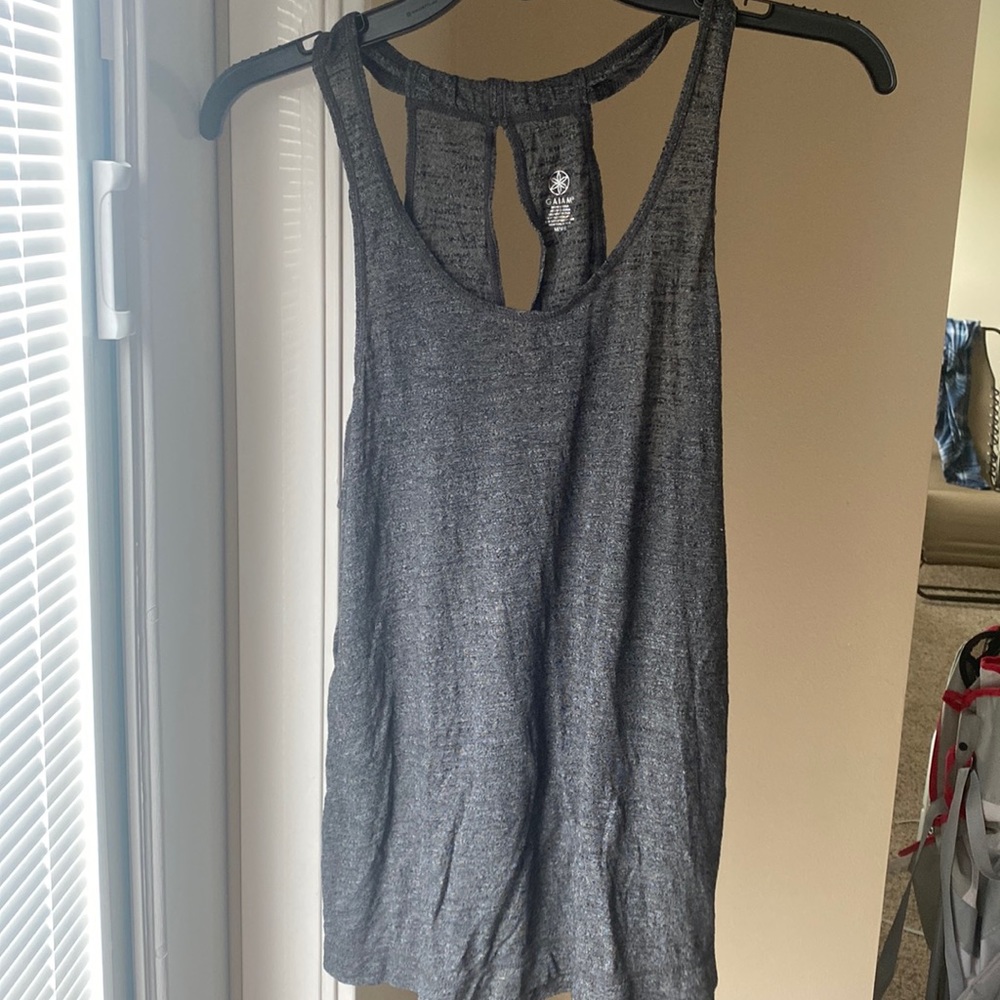 Gaiam dark grey athletic tank top